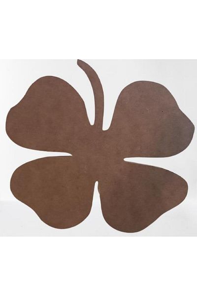 BENGİ TİCARET Hobby Adn 90256 - Decorative Clover Wooden Mdf Board, Cnc Cut Model Handmade