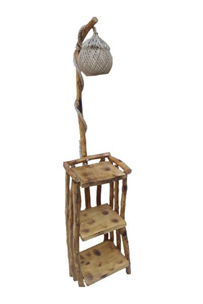 Genel Markalar Lambader 18560 St Atmaca 3 Kitaplık Raflı Model Doğal Malzem Kuru Zeytin Çam Dalı