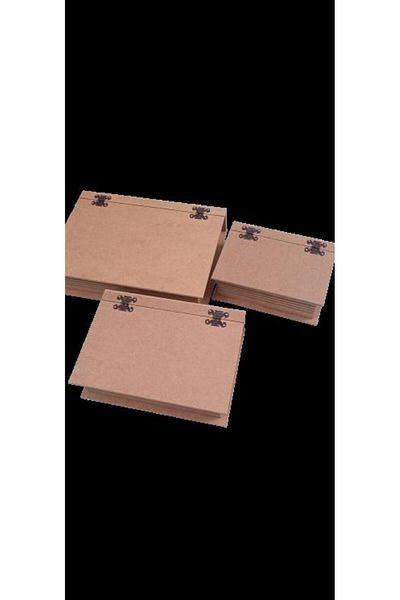 BENGİ TİCARET Hobby Adn 90033 Decorative Model Triple Jewelry Box Wooden Raw Mdf Handmade
