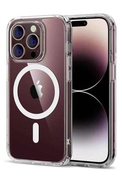 trands جراب شفاف للغاية لهاتف iPhone 15Pro من شركة Max Mag Safe TR-CC7466