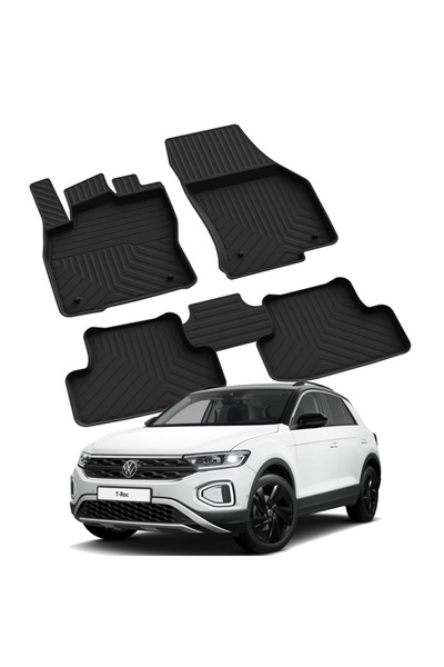 YEO VOLKSWAGEN T-ROC 2017-2024 Model Yılları İçin Uyumlu Yeo 4D Havuzlu Paspa...