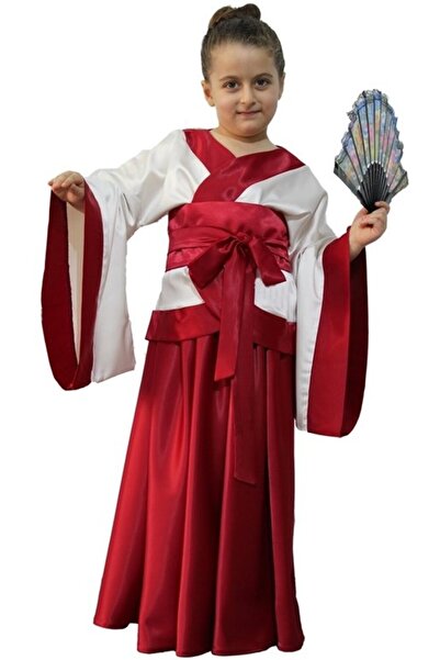 Kostüm Sarayı Costum local chinezesc roșu pentru fetiță