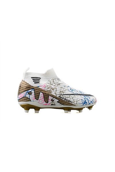 LALİGA Laliga Children's Floor Football Shoes - Fkrp-White-Gold-Damarli Colorful