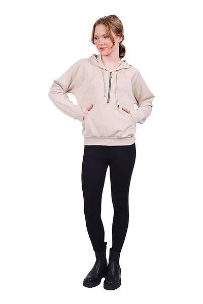 Rays 9162m Half Zipper Detail Sweat Stone