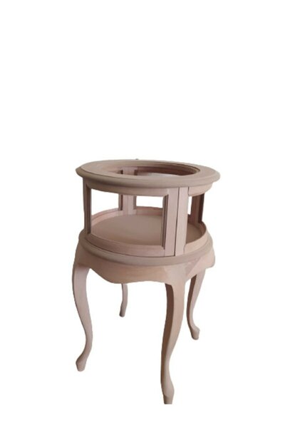 BENGİ TİCARET Gümüşlük vitrin 18504 YUVARLAK Model LEYLEK Bacak HAM Kayın Asl...