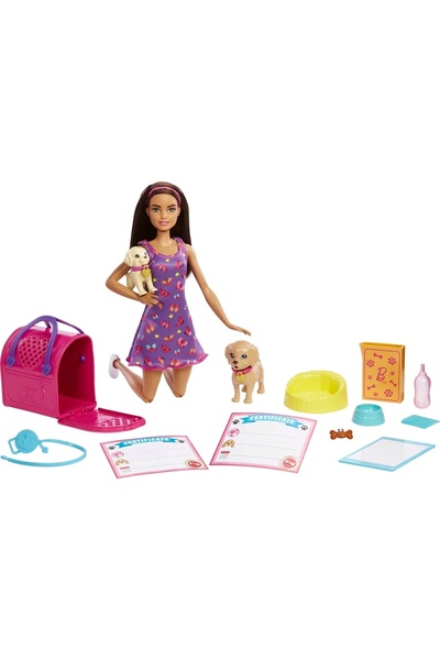 Barbie И комплект за игра с кученца HKD86