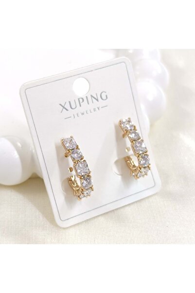 Güler Yüzlü Silver XUPING SU YOLU J 13x9 MM HALKA KÜPE ROSE