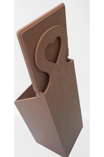 BENGİ TİCARET Hobby Erdl 90045 Decorative Model Bag Box Wooden Mdf Raw Hearted Handmade