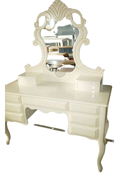 BENGİ TİCARET Dresuar 13573 Makyaj Masa Kayın Aslan Ayak Aslan Baş Oyma Nakış...