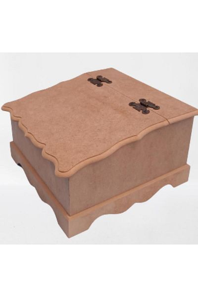 BENGİ TİCARET Hobby Erdl 90068 Decorative Tea Box Wooden Mdf Raw Cnc Italian Package Shipping Handmade