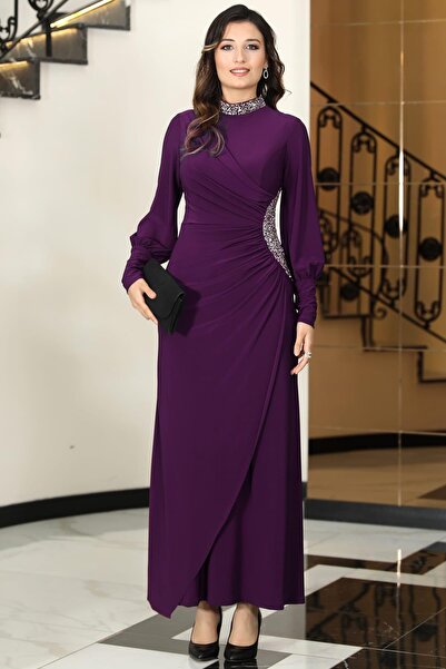 Esilanur Lavin Tesettür Abiye Mürdüm