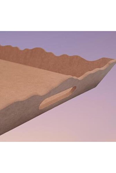 BENGİ TİCARET Hobi ERDL 90026 Dekoratif Tepsi Dikdörtgen Dalga Kenar Ahşap HA...