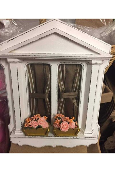 DERYA DESİNG ART Dekoratif Ahşap Vintage Anahtarlık Kapı Süsü 27x24cm