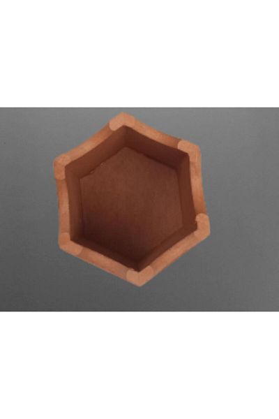 BENGİ TİCARET Hobby Erdl 90063 Decorative Pen Holder Wooden Hexagon Raw Mdf Handmade