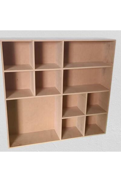 BENGİ TİCARET Hobi ADN 90355 MODEL Kupa Şişe Kavanoz Koyma Rafı Ahşap MDF HAM...