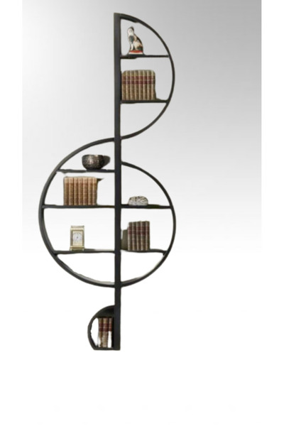 BENGİ TİCARET Kitaplık 18565 Nota Solo Mdf Pres Sistem Kullanılmış Fonksiyonel Siyah El Yapım