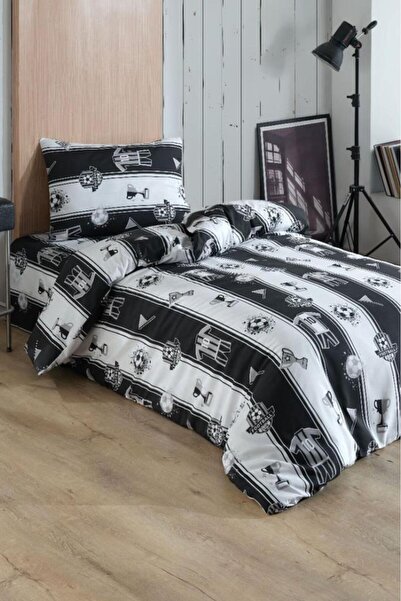 Çeyiz Diyarı Dres Sa deznom Crno Beli Jednokrevetno Set posteljine