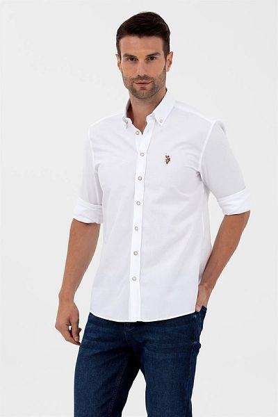 U.S. Polo Assn. BAZA. Polo Assn. Cămașă din bumbac slim fit pentru bărbați