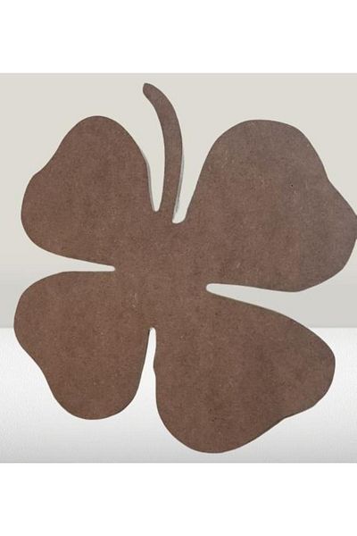 BENGİ TİCARET Hobby Adn 90256 - Decorative Clover Wooden Mdf Board, Cnc Cut Model Handmade