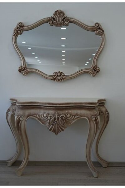 Ankara Mobilya Dresuar 129211 12922 Avangart Aslan Model Polyester Döküm Eskitm Gri-kahve Elyapı