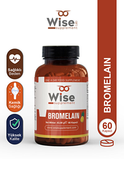WiseLab Premium Bromelian 500mg & Krom Pikolinat 200 g 60 Kapsül
