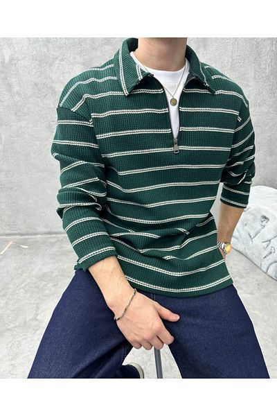 WONG Men's Half Zipper Sweatshirt