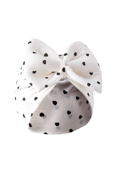 EXTRAÇARŞI Ribbon Patterned Baby Bonnet