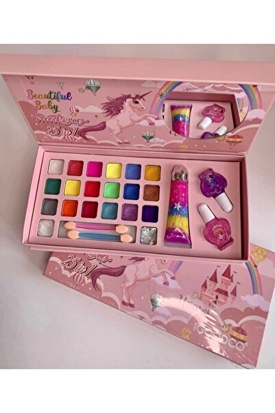 YerliToptan Çocuklar Için Harika Hediye. Oyuncak Makyaj Seti! Çocuk Kozmetik Seti. Oyuncak Makyaj