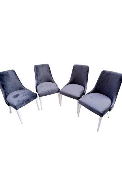 BENGİ TİCARET Sandalye 19424 PAPEL Model Kayın Retro Ayak BABYFAC Antrasit Ka...