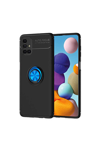 halkhouse Galaxy M51 Uyumlu Kılıf Auto Focus Yüzüklü Standlı Ravel Silikon Kapak