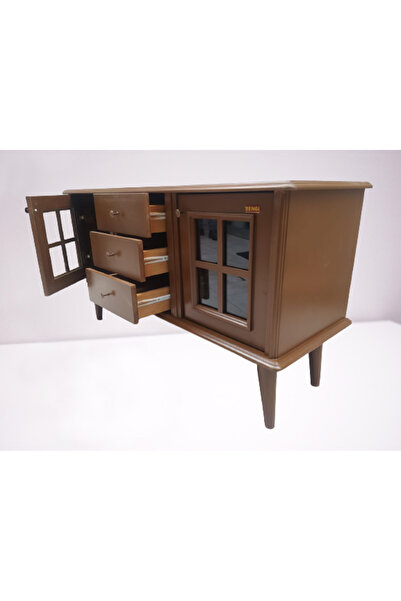 BENGİ TİCARET Tv Sehpa ST 18224 Windovs Model Pencere Gürgen Retro Ayak Ceviz...