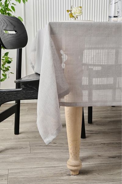 Karaca Κάλυμμα τραπεζιού Christina Linen Look 140 x 200 cm Γκρι