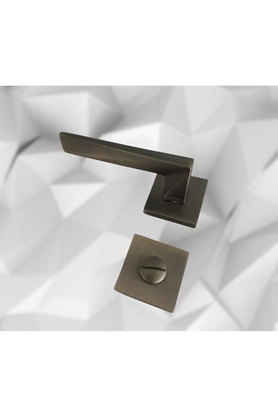 almital mobilya aksesuarları furniture accessories Sole Antique Square Badge Door Handle Luxury Wc Door Handle