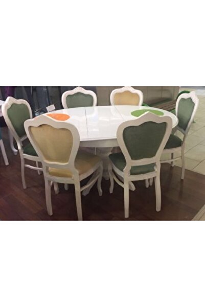 BENGİ TİCARET Masa 17761 BABA AYAK Klasik Model Tk Ihlamur Ağaç Parlak Beyaz ...