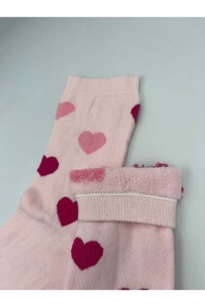 B Beşiroğlu Since 1980 Women's Thick Wool Cotton Heart Pattern Colorful Winte...