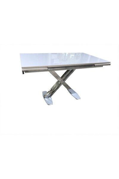 BENGİ TİCARET Masa 13918 X AYAK Model Metal Nikelaj Dikdörtgen Kelebek Yan Aç...