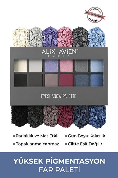 Alix Avien 12li Far Paleti - Eyeshadow Palette 333 Glamorous Galaxy 15,6 G