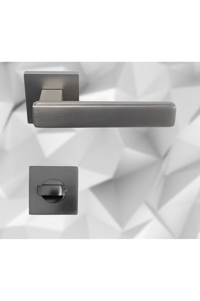 almital mobilya aksesuarları furniture accessories Lusso Inox Square Badge Door Handle Luxury Wc Door Handle