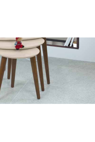 BENGİ TİCARET Zigon OSM 11822 Model Kayın Torna RETRO ayak Parlak Krem ceviz ...