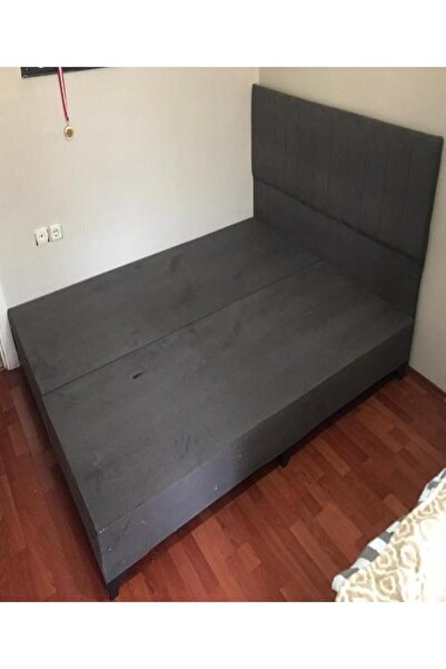 BENGİ TİCARET Baza Başlık Çift Kişilik 90294 140x200 Sandıksız Kör Tay Tüyü Kumaş El Yapım