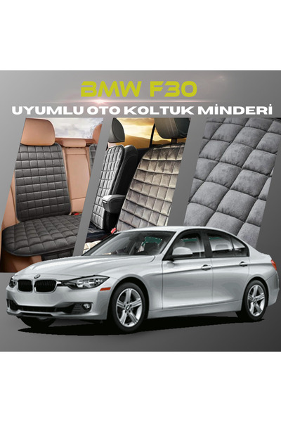 SHOOPLAA طقم وسادة مقعد السيارة Bmw F30 بلون أنثراسايت مع جيوب ريش تايلاندية ...