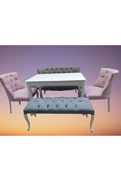 BENGİ TİCARET Berjer 18173 ÇAY SET Kayın lükens ASLAN Beyaz Kapitone Kalite K...