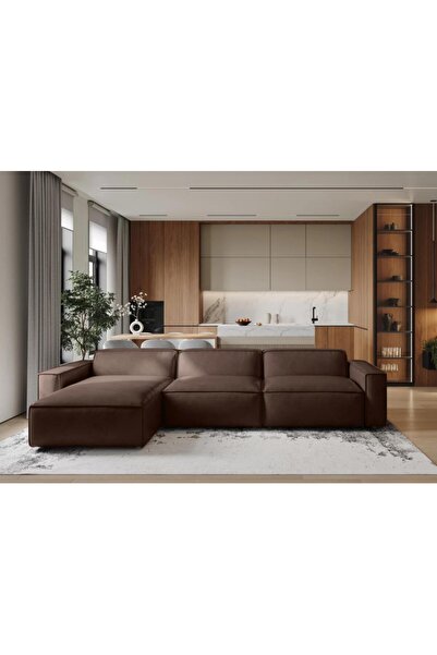 hoom concept ORLANDO DERİ ÜÇLÜ SOL KÖŞE KOLTUK