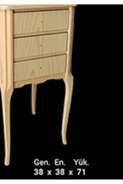 Ankara Mobilya Komodin 12977 Aslan Ayak Klasik Model HAM 3 Çekmece Ahşap Kayı...