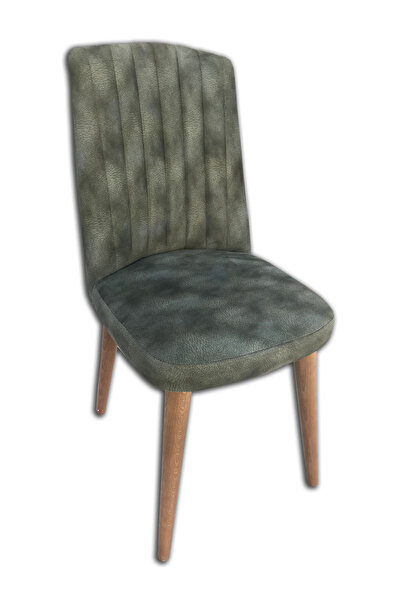 Ankara Mobilya Sandalye 12576 Papel Model Kayın RETRO Ayak Yeşil soho Kumaş Ç...
