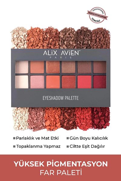 Alix Avien Number 999 12-Piece Eyeshadow Palette - All Seasons Eyeshadow Palette - 15.6 G