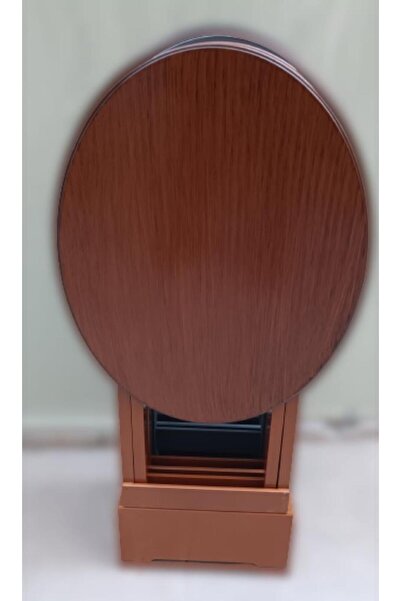 BENGİ TİCARET Zigon Çanta 90131 Oval Model Dörtlü Ahşap Mdf Ceviz ve Gri Renk...