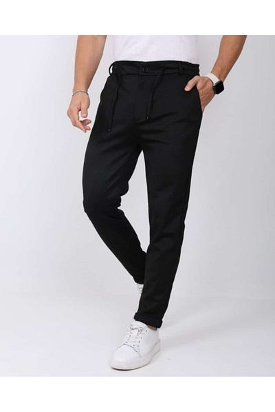 rlt relax time Men's King Pique Double Leg Belted Jogger Pants