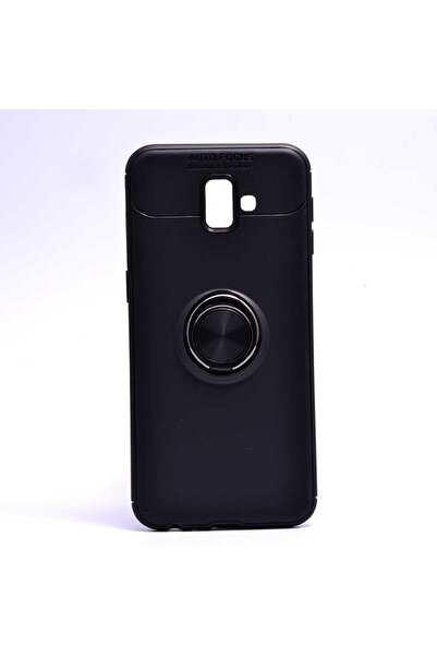 halkhouse Galaxy J6 Plus Uyumlu Kılıf Auto Focus Yüzüklü Standlı Ravel Silikon Kapak