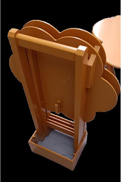 BENGİ TİCARET Zigon Çanta 90116 Papatya Dörtlü Model Ahşap Mdf Hardal Renk Uy...